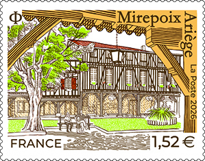 Christophe Laborde-Balen dédicace le timbre Mirepoix