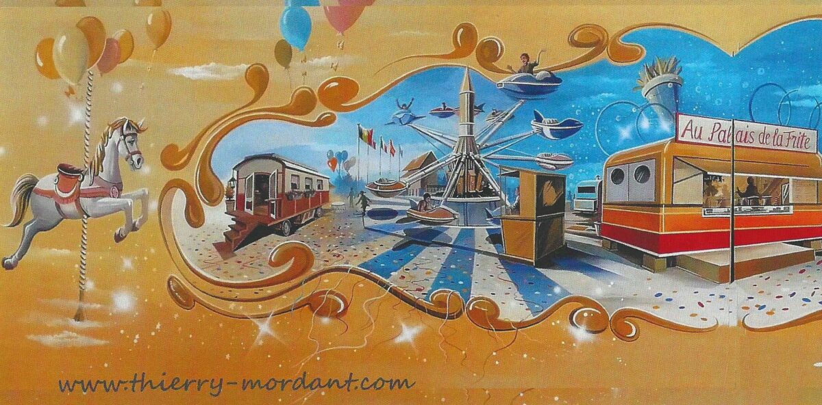 Thierry Mordant, Fête foraine, carte de voeux imprimée 2026, P2 (© T. Mordant)