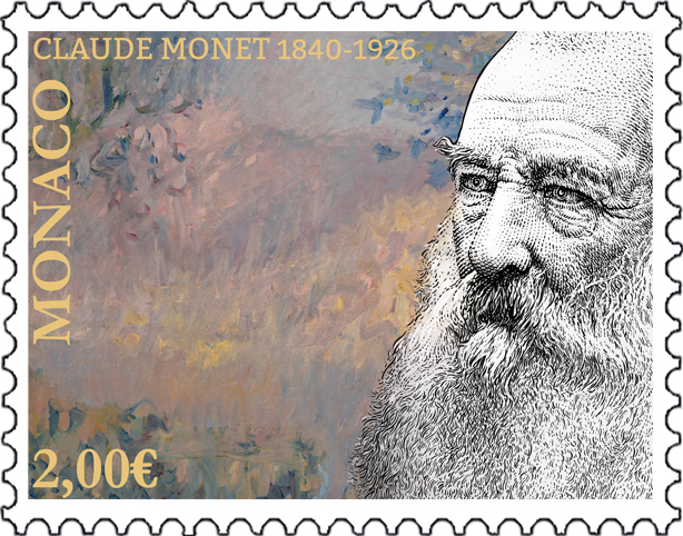 Pierre Albuisson grave le timbre Claude Monet