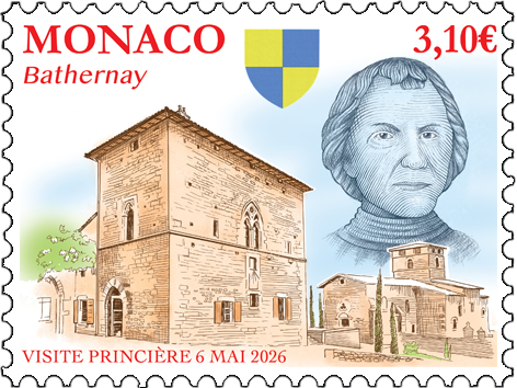 André Lavergne grave le timbre Bathernay