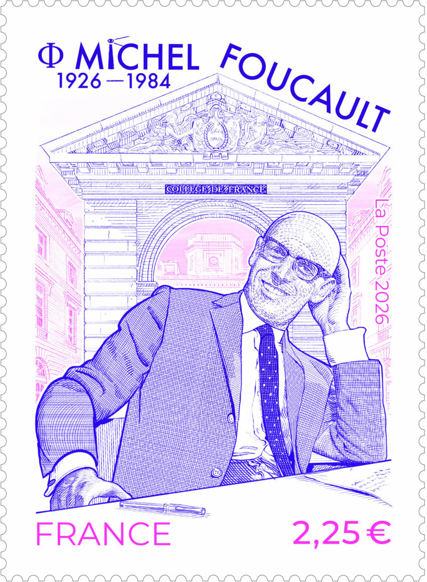 Louis Genty dédicace le timbre Michel Foucault